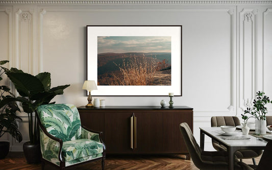 Fine Art Print - Golden Grasses Overlook Wall Art Print, Landscape Mountain Wall Art Photography, Autumn Nature Decor, Rustic Fall Season