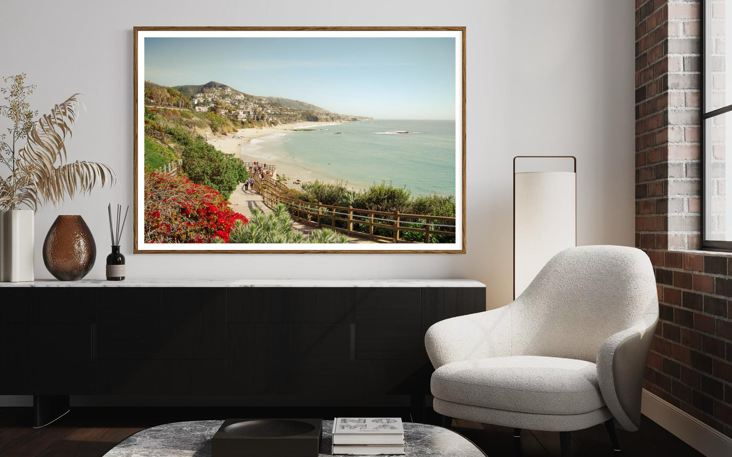 Fine Art Print - Laguna Beach Boardwalk Wall Art, Orange County, California, SoCal Coastal Decor for home living room, office art gift