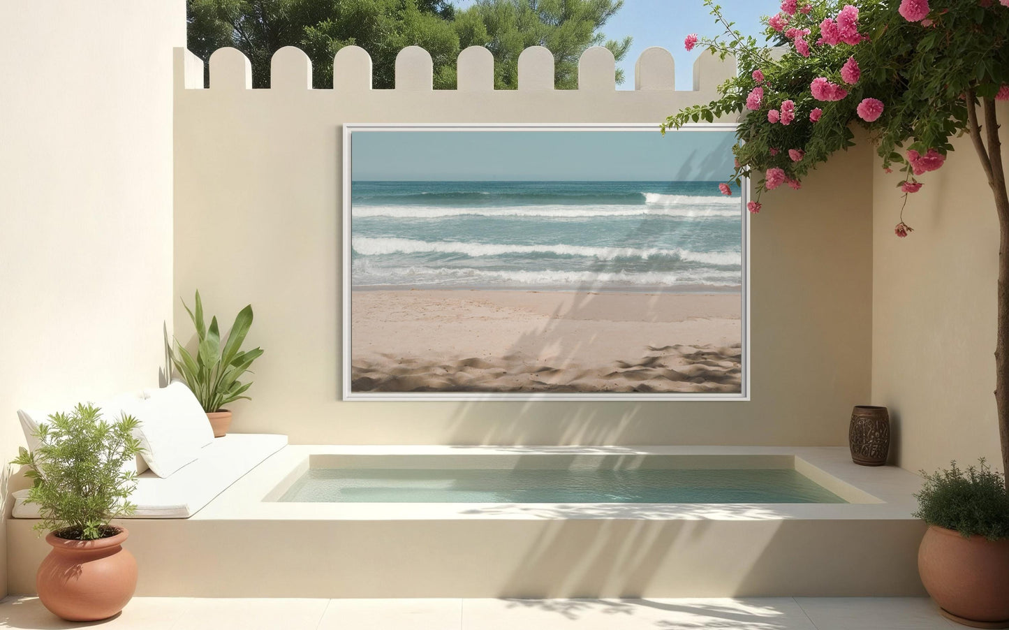 Fine Art Print - Neutral coastal ocean waves wall art, Coastal Wall Art | Beach Artwork | Christian Wall Art | Ocean Wall Art | minimalist