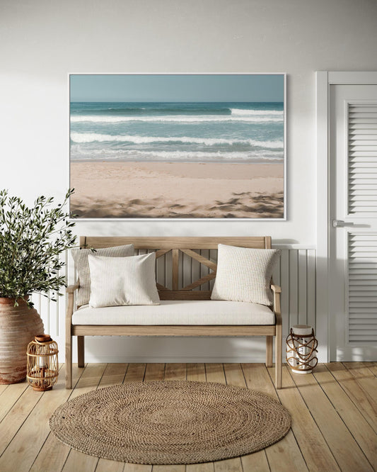 Fine Art Print - Neutral coastal ocean waves wall art, Coastal Wall Art | Beach Artwork | Christian Wall Art | Ocean Wall Art | minimalist