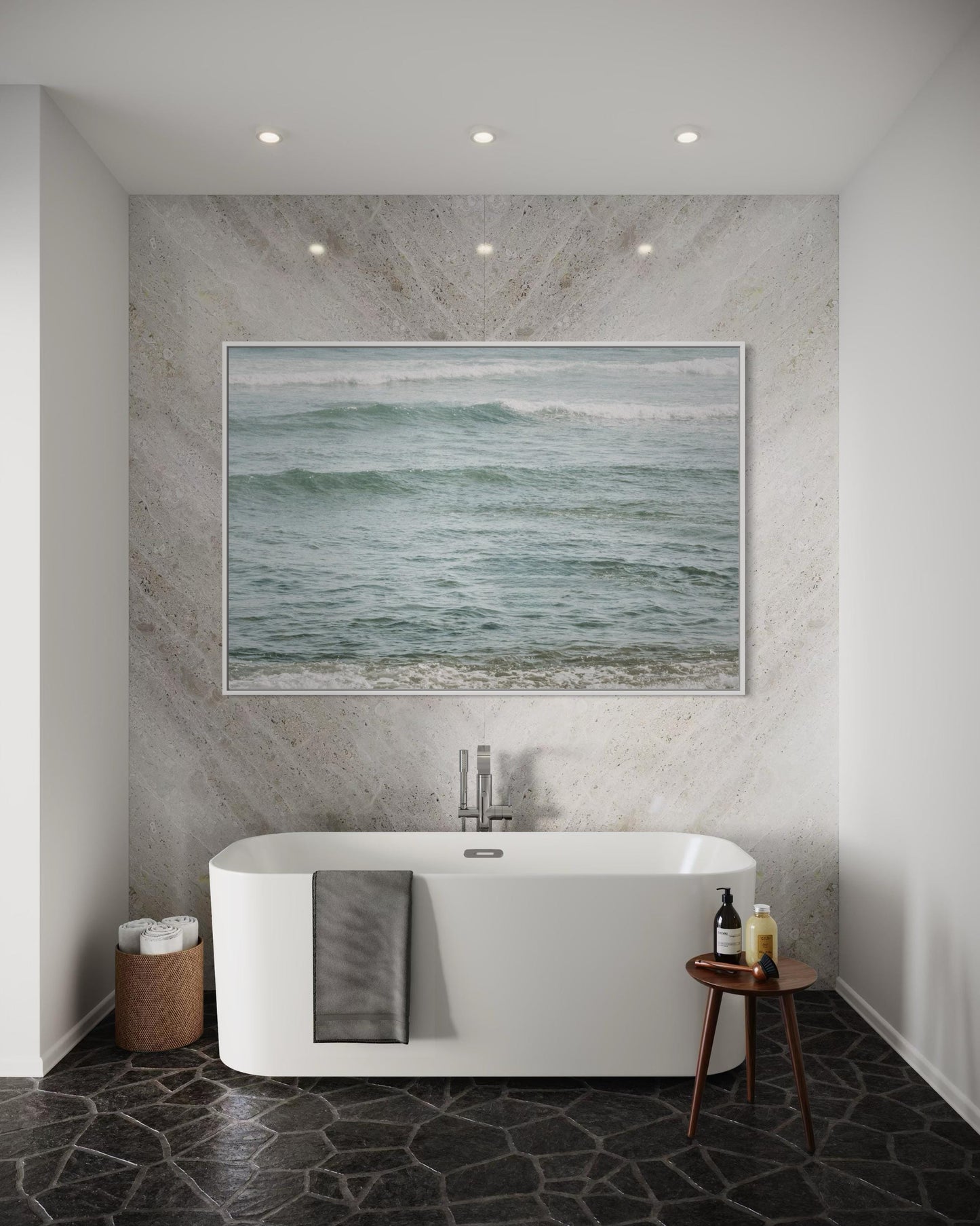 Fine Art Print - Neutral coastal ocean waves print, Coastal Wall Art | Beach Artwork | Christian Wall Art | Ocean Wall Decor | Beach House