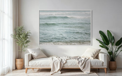 Fine Art Print - Neutral coastal ocean waves print, Coastal Wall Art | Beach Artwork | Christian Wall Art | Ocean Wall Decor | Beach House