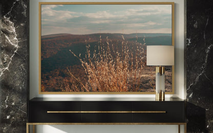 Fine Art Print - Golden Grasses Overlook Wall Art Print, Landscape Mountain Wall Art Photography, Autumn Nature Decor, Rustic Fall Season
