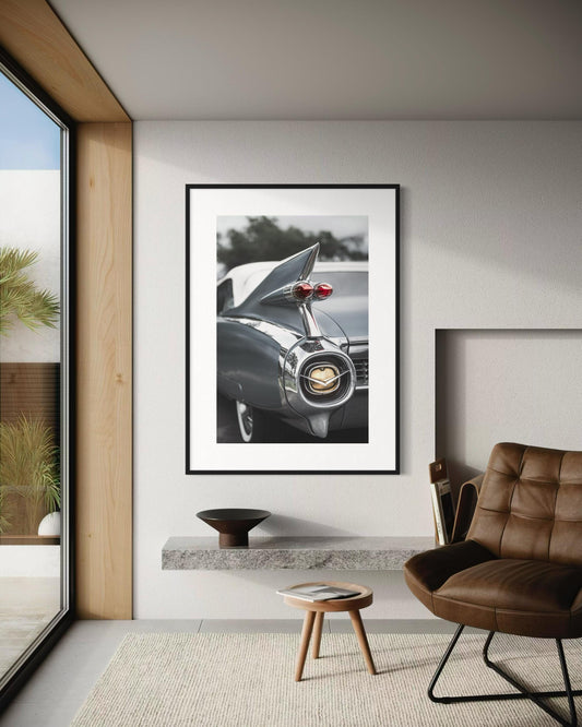 Fine Art Print - Cadillac Coupe de Ville Tailfin Elegance  Vintage Americana Automotive Wall Art for Classic Car Enthusiasts Wall Decor