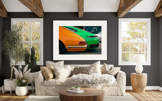 Fine Art Print - The Porsche 911 Rear Evolution Wall Art - Vintage Wall Decor - Car Poster, Personalized Art for Living Room Decor - Gift