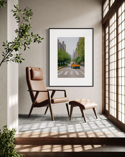 Fine Art Print - Yellow Taxi New York City Street Wall Art, 5th Avenue Poster, NYC gift, housewarming, office decor, Gil Stunner Original