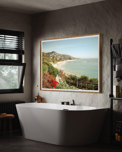 Fine Art Print - Laguna Beach Boardwalk Wall Art, Orange County, California, SoCal Coastal Decor for home living room, office art gift