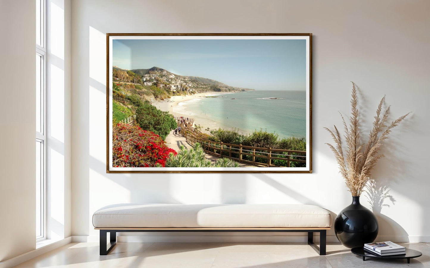 Fine Art Print - Laguna Beach Boardwalk Wall Art, Orange County, California, SoCal Coastal Decor for home living room, office art gift