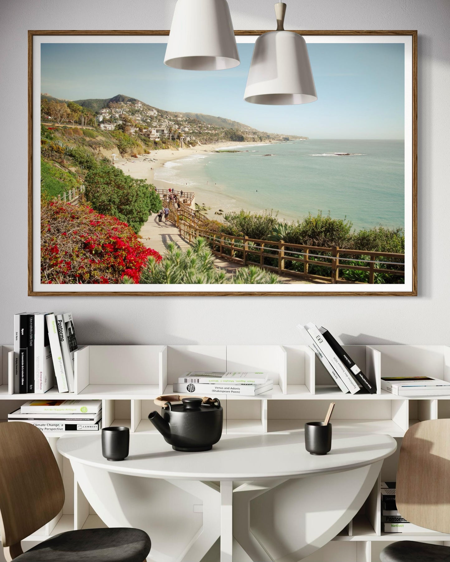 Fine Art Print - Laguna Beach Boardwalk Wall Art, Orange County, California, SoCal Coastal Decor for home living room, office art gift