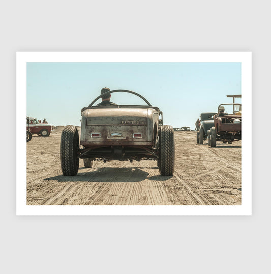 Fine Art Print - Vintage Hot Rod Rear View, Americana, TROG Racing, Coastal Decor, TROG, Office Garage Wall Art, Gift